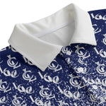 LCC NEW RICH BLUE Unisex Lapel Collar Sweater
