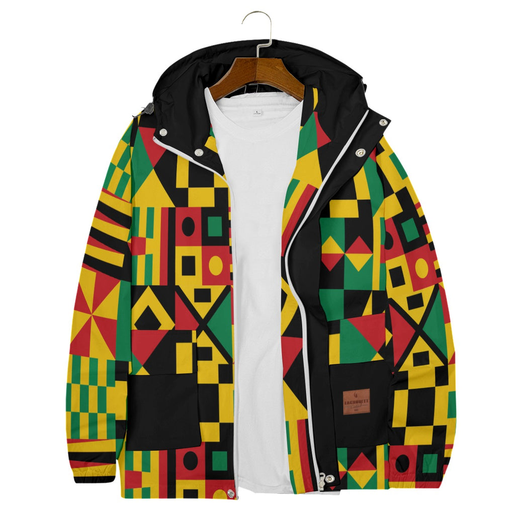 Kente Butan full Windbreaker With Zipper