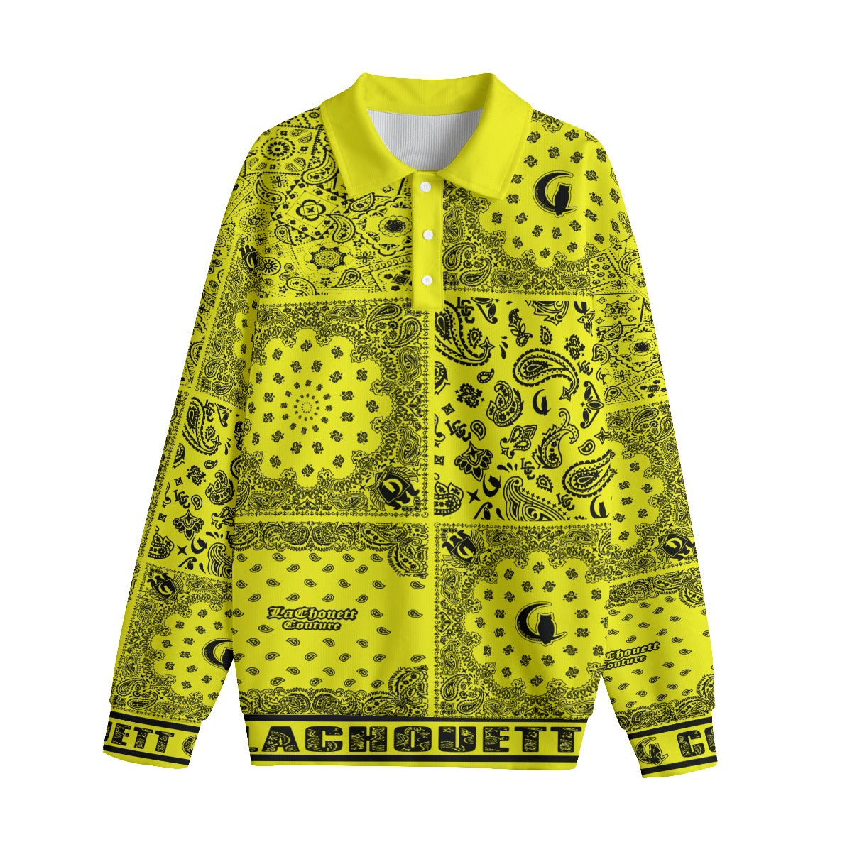 BANDANA MIX L.K Unisex Lapel Collar Sweater