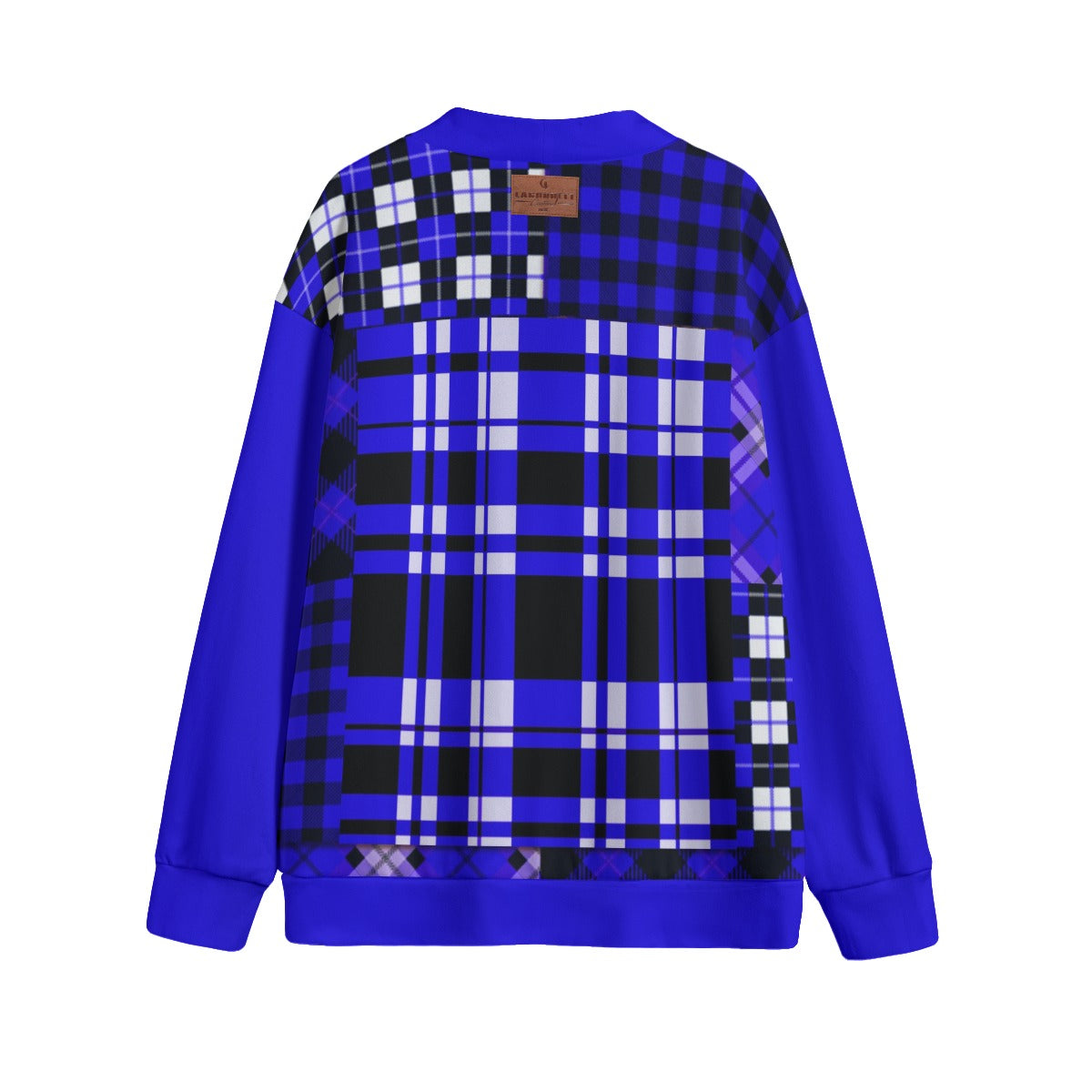 FLEXIN FLANNEL BLEU Unisex Cardigan With Button Closure
