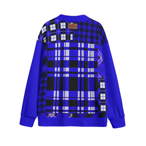 FLEXIN FLANNEL BLEU Unisex Cardigan With Button Closure