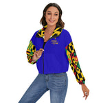 KENTE BUTAN BLUE Women's Zip Jacket