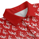 LCC NEW RICH RED Unisex Lapel Collar Sweater