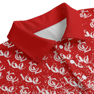 LCC NEW RICH RED Unisex Lapel Collar Sweater
