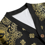 BANDANA GOLDBLC Unisex V-neck Cardigan With Button Closure