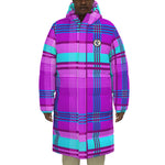 MADRAS PURPLE Unisex Long Down Jacket