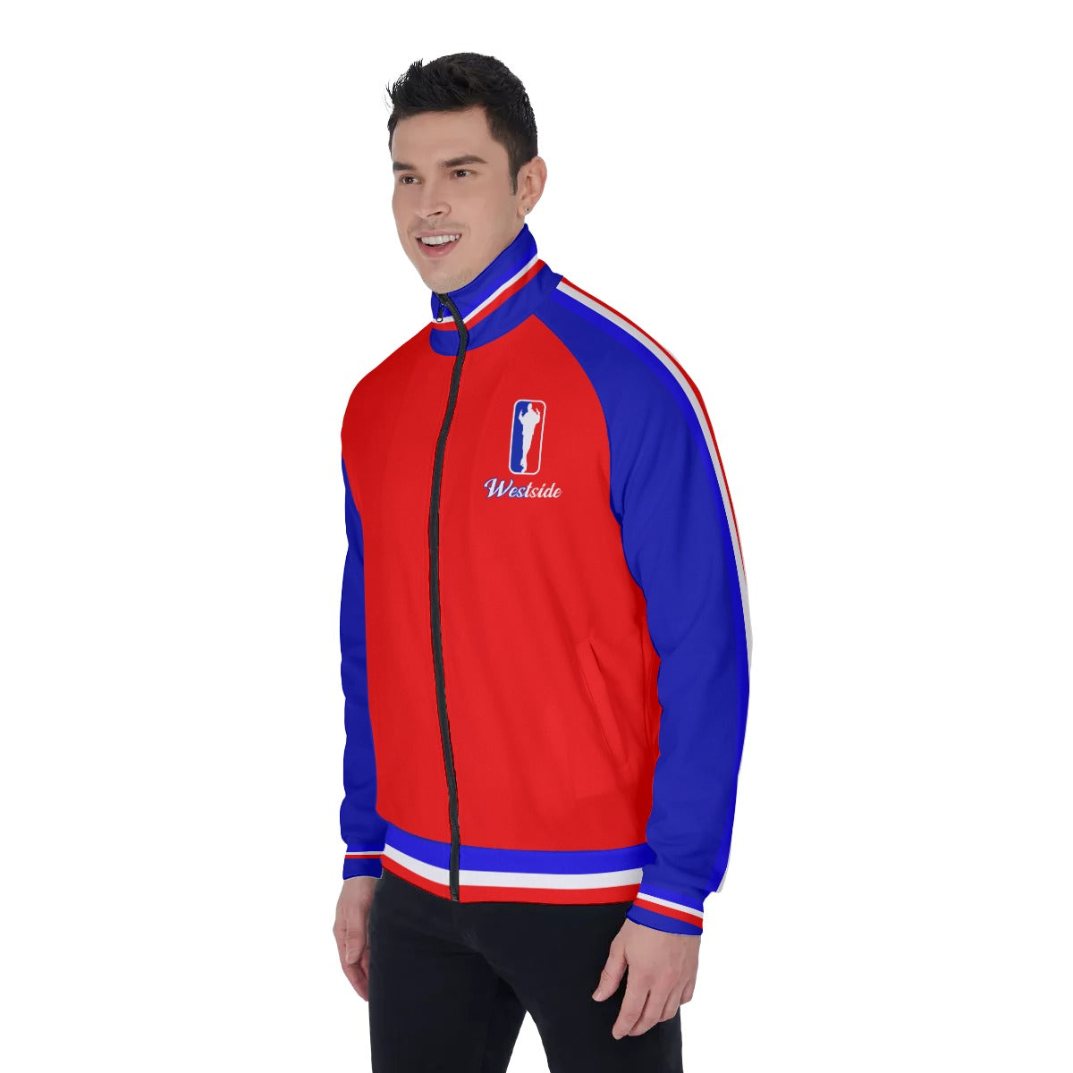 WESTSIDE BI-COLORS Men's Stand Collar Jacket