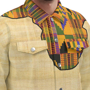 NIL KENTE Unisex Lapel Jacket