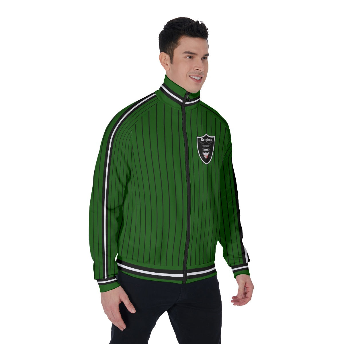 EAZY-E RUTHLESS KAKI Men's Stand Collar Jacket