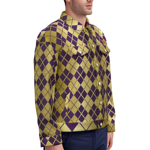 ARLEQUIN GRAPES Unisex Lapel Jacket Cotton