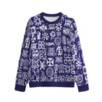 ADINKRA MXBLUE Unisex O-neck Sweatshirt Cotton