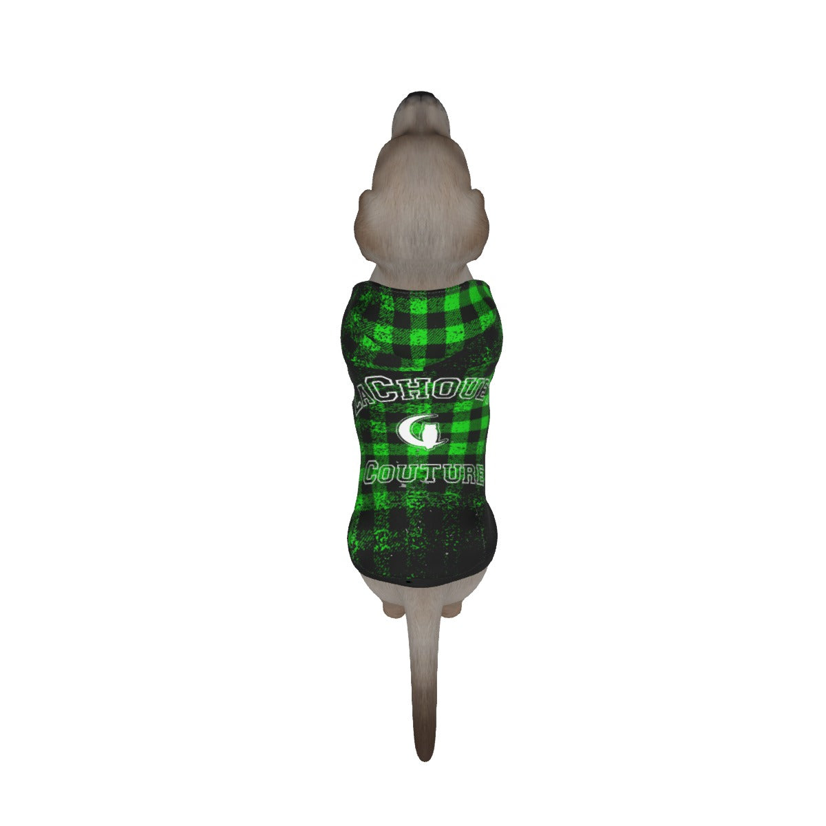 DUSTY PLAID GREEN Dog's Pullover Hoodie