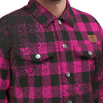 DUSTY PLAID GRPS Unisex Lapel Jacket  Cotton