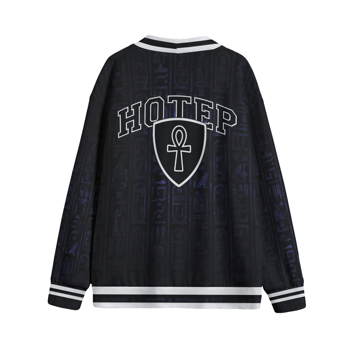 HOTEP ANKH Unisex V-neck Cardigan With Button Closure