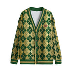 ARLEQUIN GREEN Unisex Cardigan With Button Closure