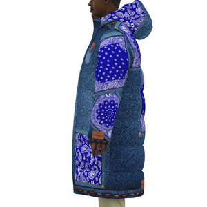 DENIM CRIP Unisex Long Down Jacket