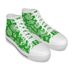 BANDANA PAISLEY GREEN High Canvas Shoes