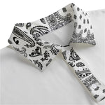 BANDANA MIX WHT1 Unisex Lapel Collar Sweater