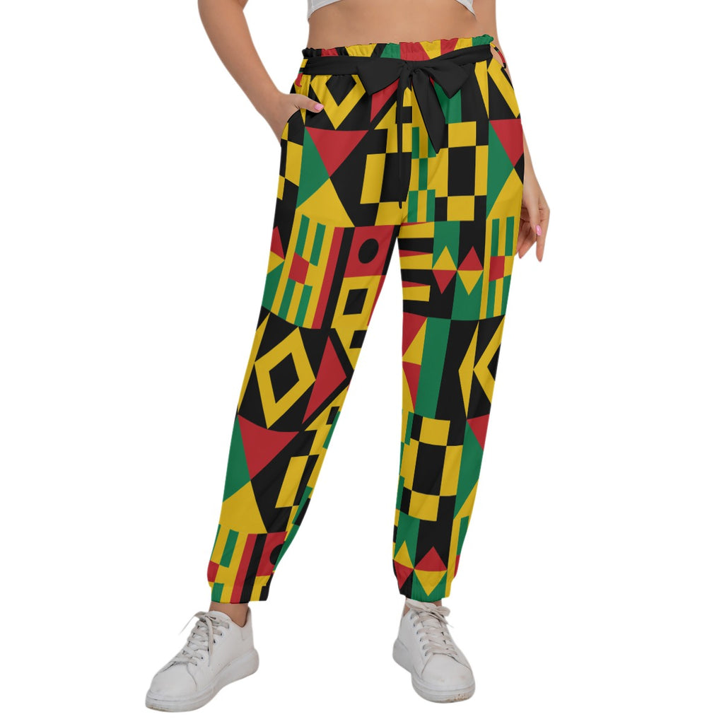 KENTE BUTAN Women’s Trousers With Waist Belt