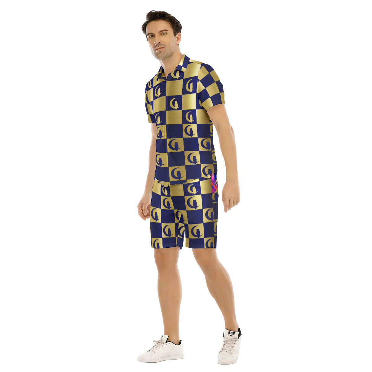 DAMIER LCC Men's Short Sleeve Shirt Sets