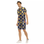 DAMIER LCC Men's Short Sleeve Shirt Sets