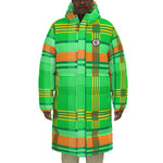 MADRAS GREEN Unisex Long Down Jacket