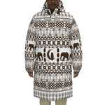 ELEPHANT ORNEMENT Unisex Long Down Jacket