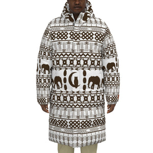 ELEPHANT ORNEMENT Unisex Long Down Jacket