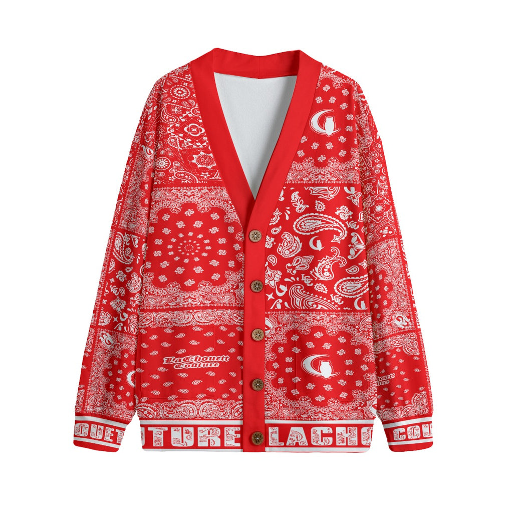 BANDANA MIX Bs'UP Unisex V-neck Cardigan With Button Closure