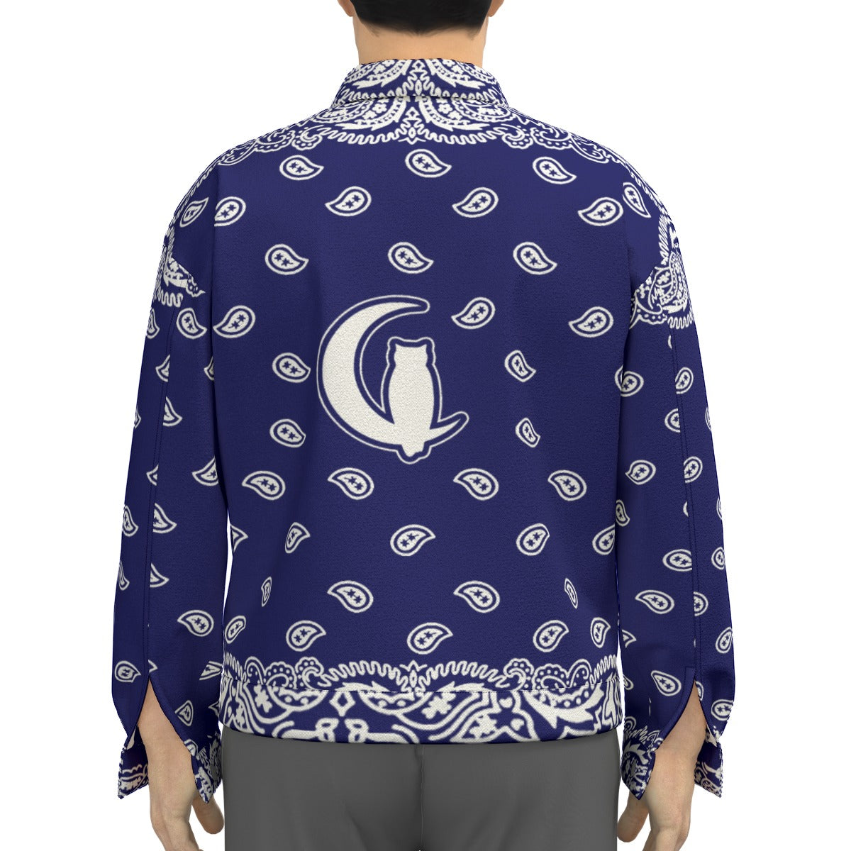 BANDANA FULLY NAVY Unisex Lapel Jacket