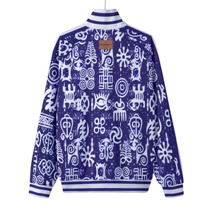 ADINKRA MXBLUE Unisex Stand Collar Jacket