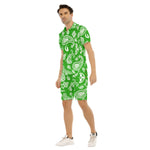 BANDANA PAISLEY GREEN Men's Short Sleeve Shirt Sets