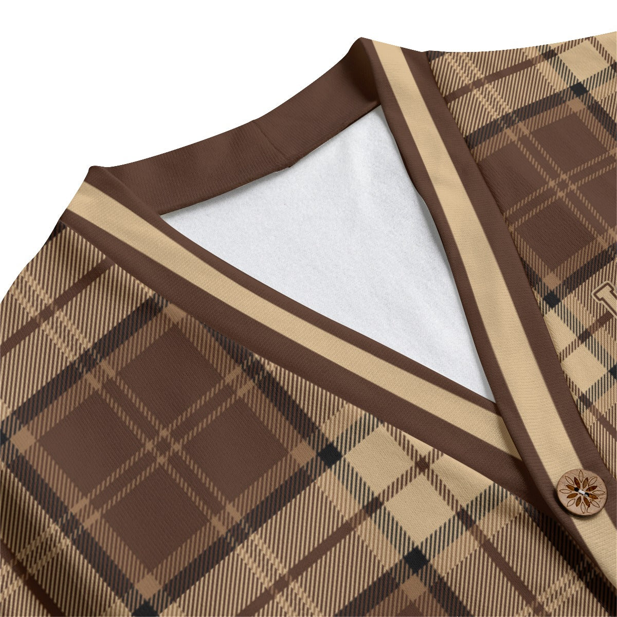 BROWNSIDE Unisex V-neck Cardigan With Button Closure