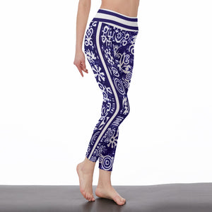 ADINKRA MXBLUE Women's High Waist Leggings