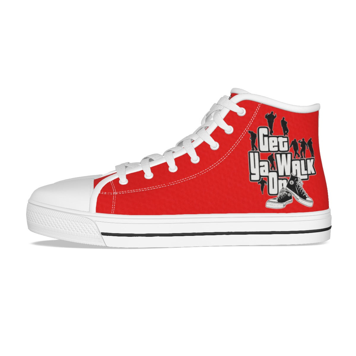 GET YA WALK ON RED Men's Canvas Shoes