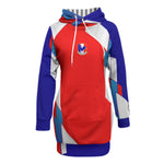 FRANCE BLUERED Women's Pullover Hoodie With Raglan Sleeve
