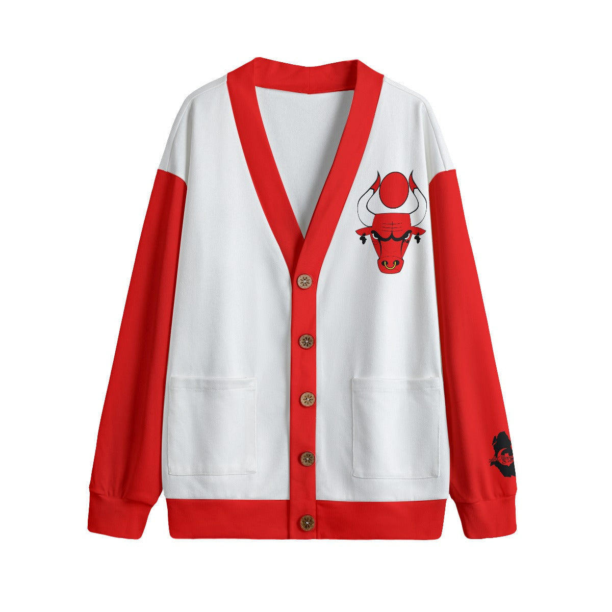 HATHOR BULLS Unisex Cardigan With Button Closure
