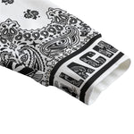 BANDANA WHT Unisex V-neck Cardigan With Button Closure