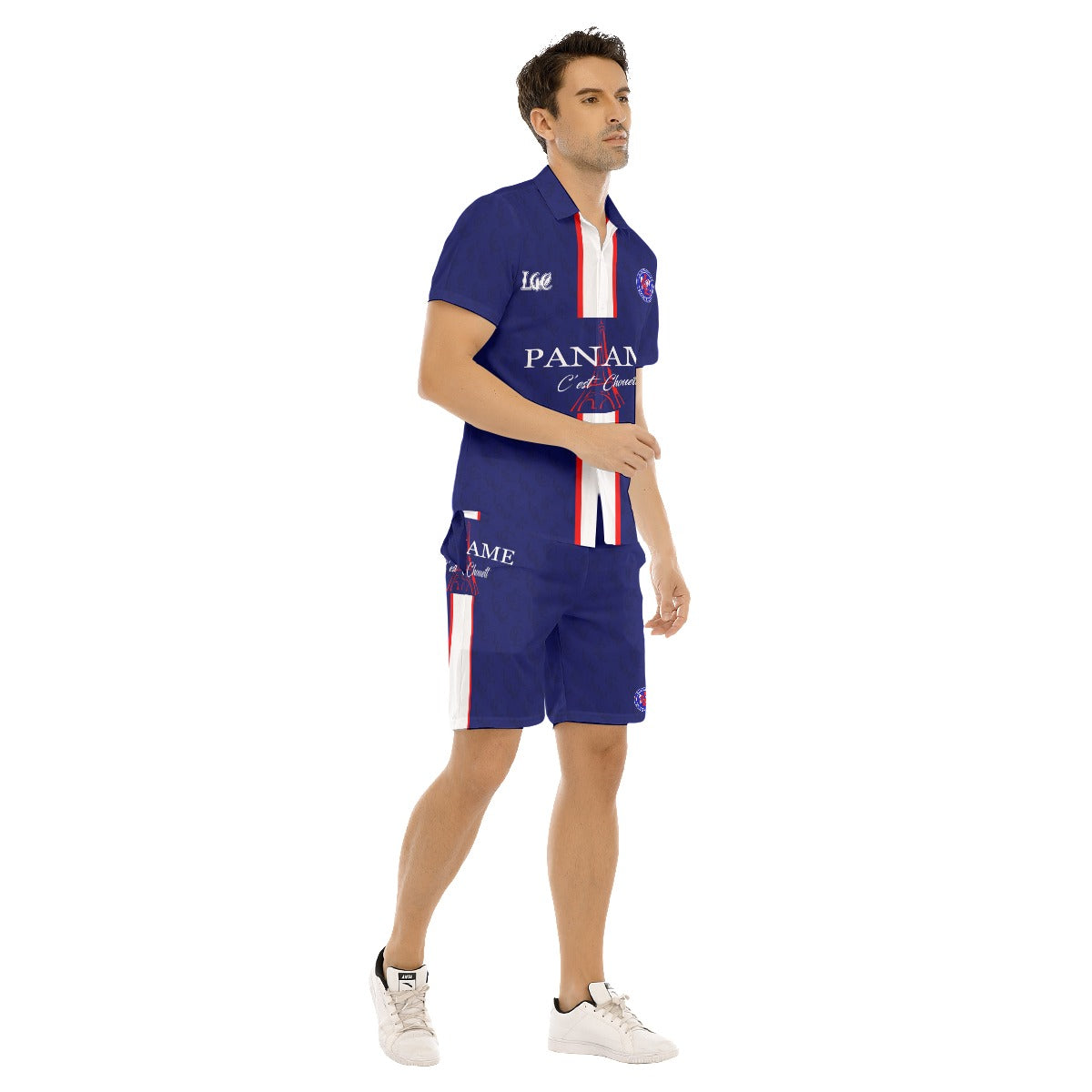 PANAME C'EST CHOUETT Men's Short Sleeve Shirt Set