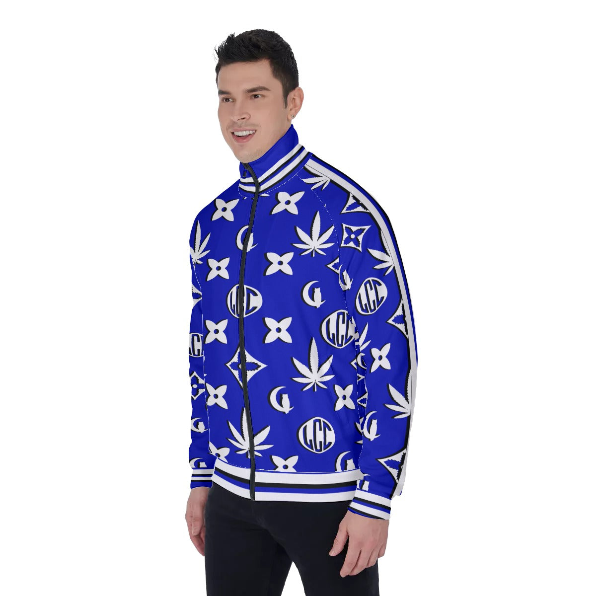 LCC WEEDY BLUE Men's Stand Collar Jacket