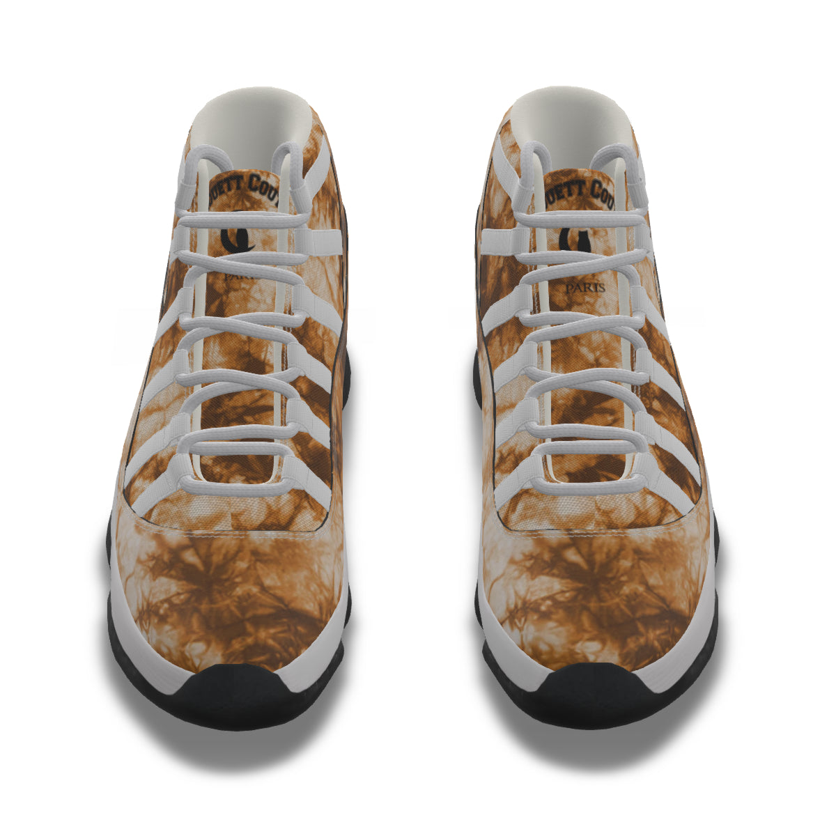 TIE DYE BROWN High Top Basketball Shoes