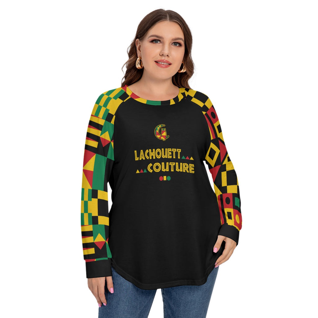 KENTE BUTAN Women’s O-neck T-shirt With Raglan Sleeve