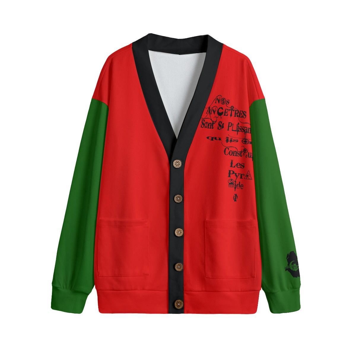 Nos Ancestres RBG Unisex Cardigan With Button Closure
