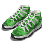 TIE DYE GREEN High Top Basketball Shoes