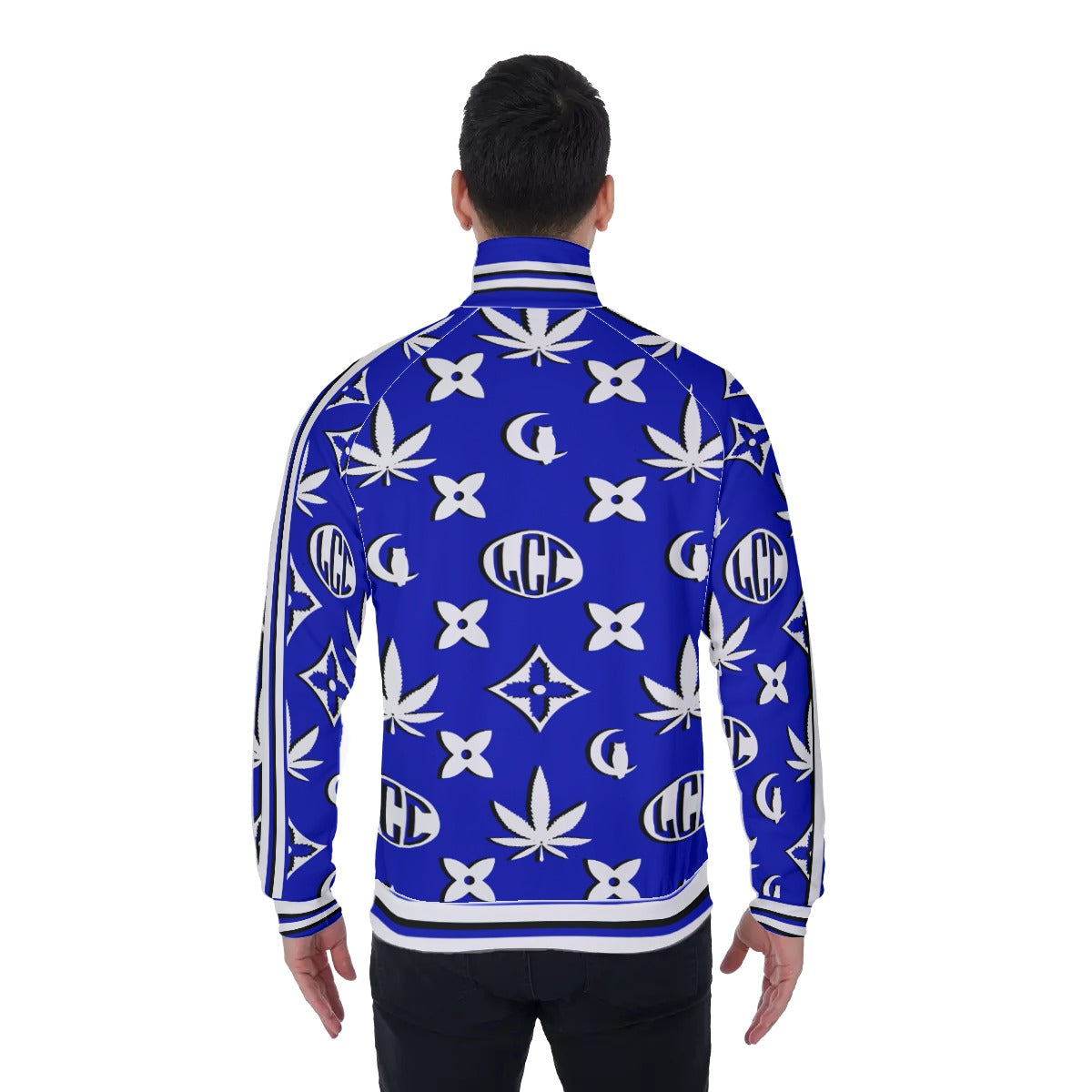 LCC WEEDY BLUE Men's Stand Collar Jacket
