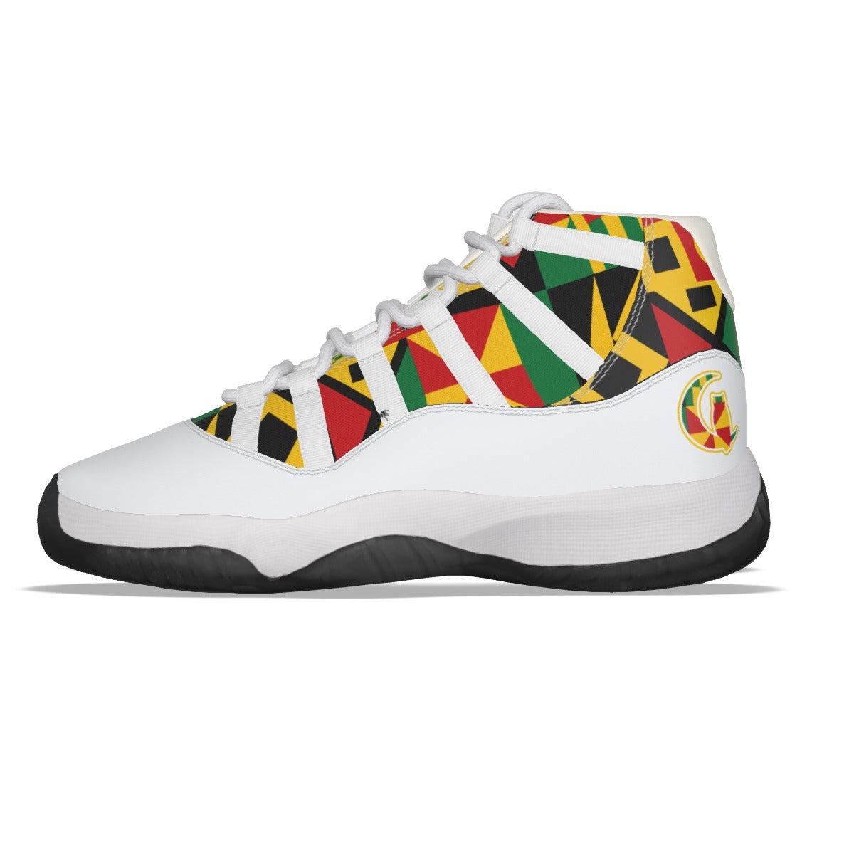 KENTE BUTAN WHT High Top Basketball Shoes