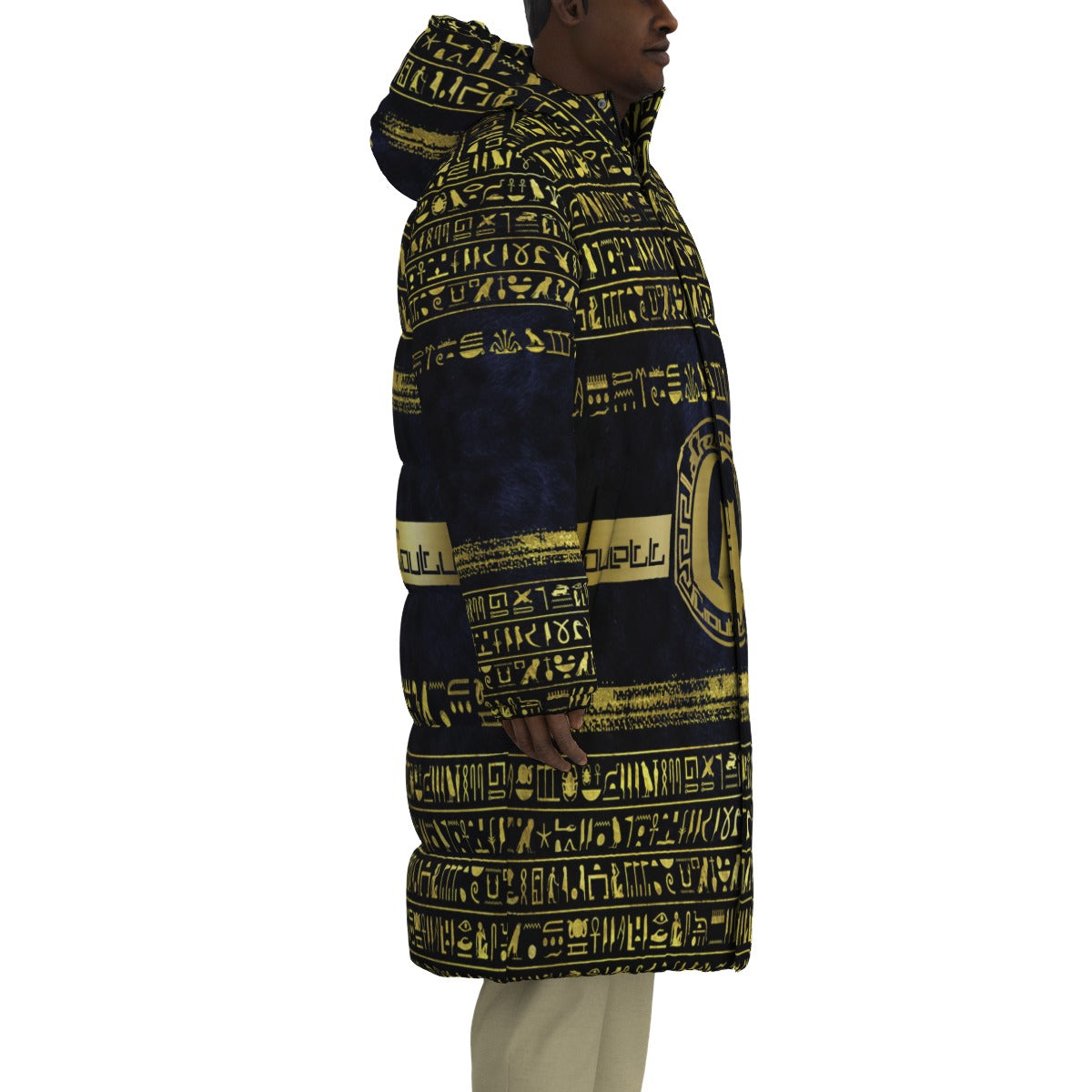 HIEROGLYPH DELUXE Unisex Long Down Jacket