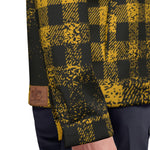 DUSTY PLAID YLW Unisex Lapel Jacket  Cotton