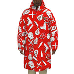 DRILLIN RED Unisex Long Down Jacket