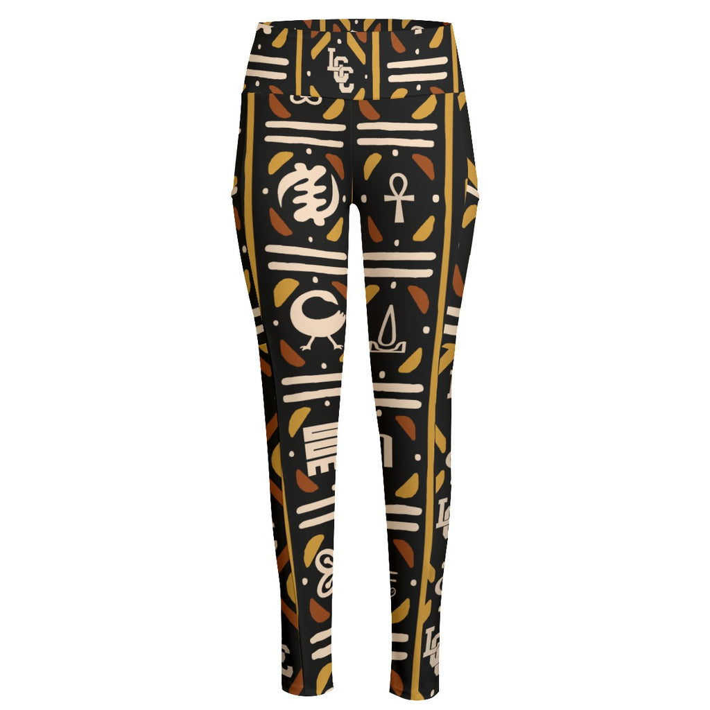 BOGOLAN KMT Women's High Waist Leggings With Side Pocket